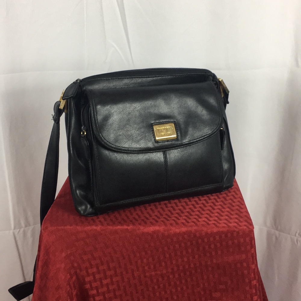 Vittoria New York Black Shoulder Bag